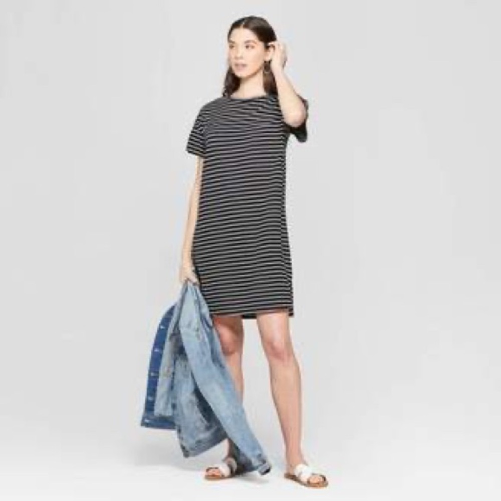 Universal Thread Striped Tee Shirt Dress SZ M